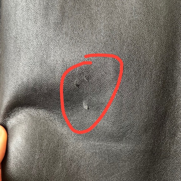 Vintage Black Leather Coat Removable Fox Fur Collar LNR Nordstrom Size‎ Large - Picture 9 of 11